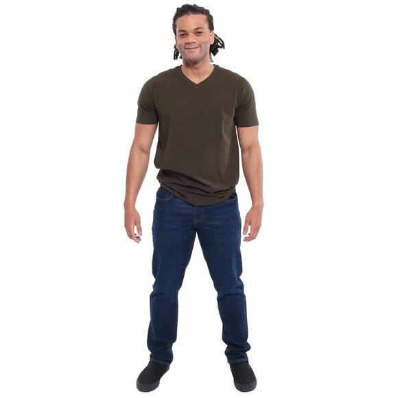 The Perfect Jean NYC Athletic Fit Denim Jeans Men 33x28 Mariner Dark Blue New - Picture 1 of 12